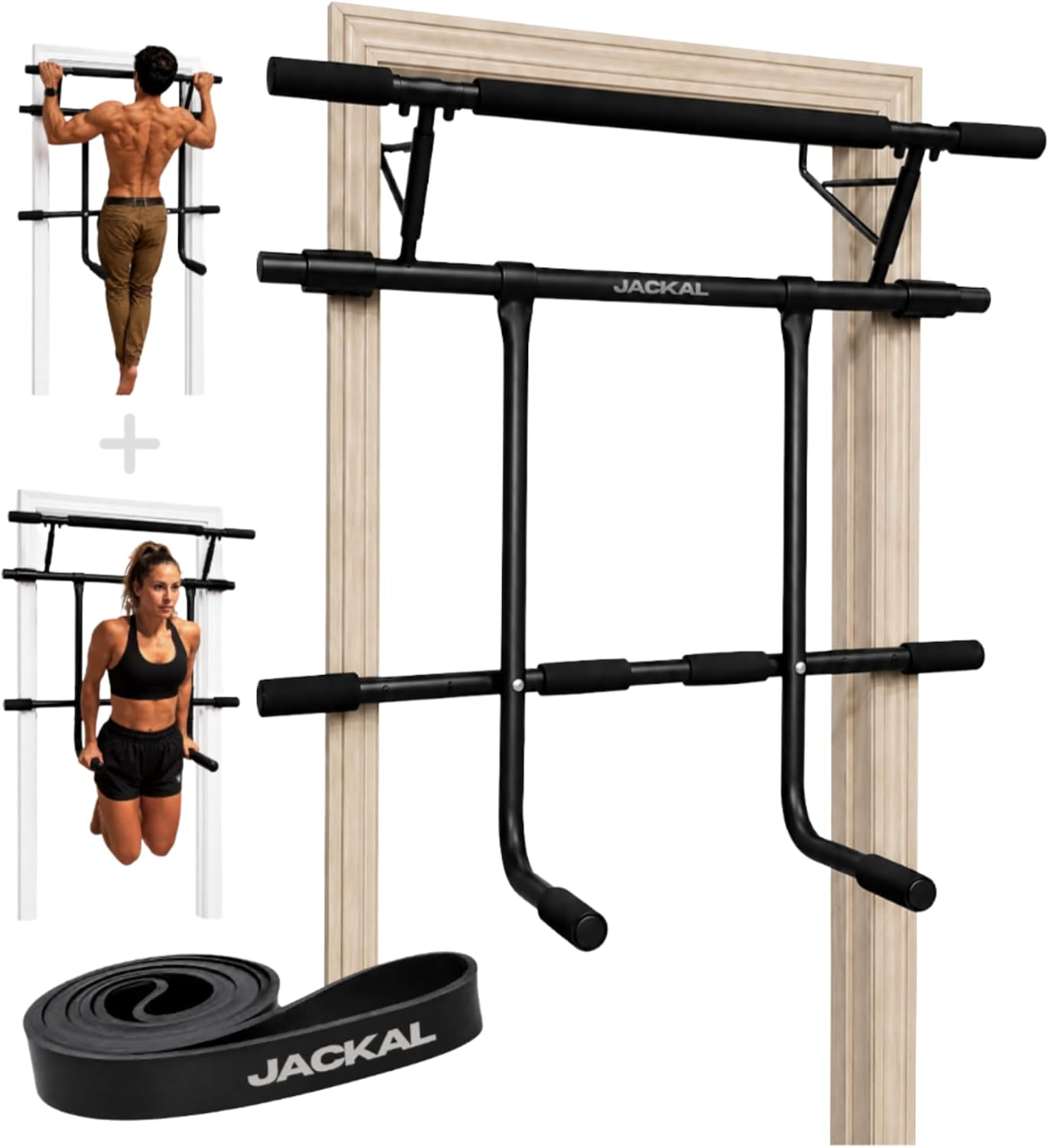 Door Pull Up Bar No Screw - 다용도 문걸이 풀업 및 딥 운동