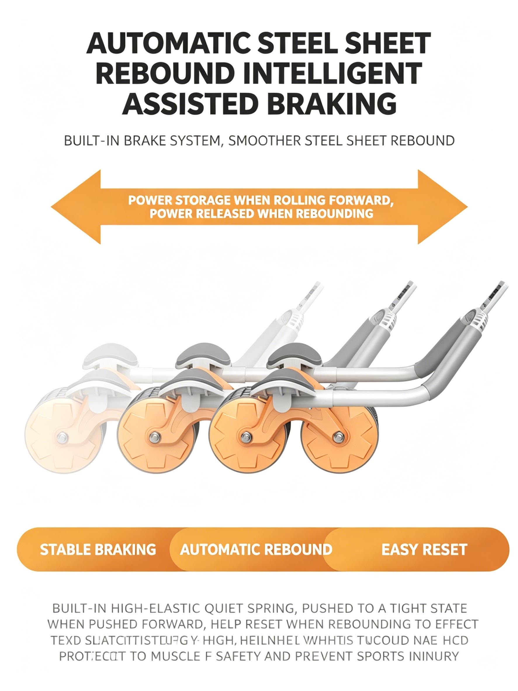 팔꿈치 지지대가 있는 자동 리바운드 복근 롤러, 핸드폰 - Ab Roller Wheel With Elbow Support 리뷰 및 가격